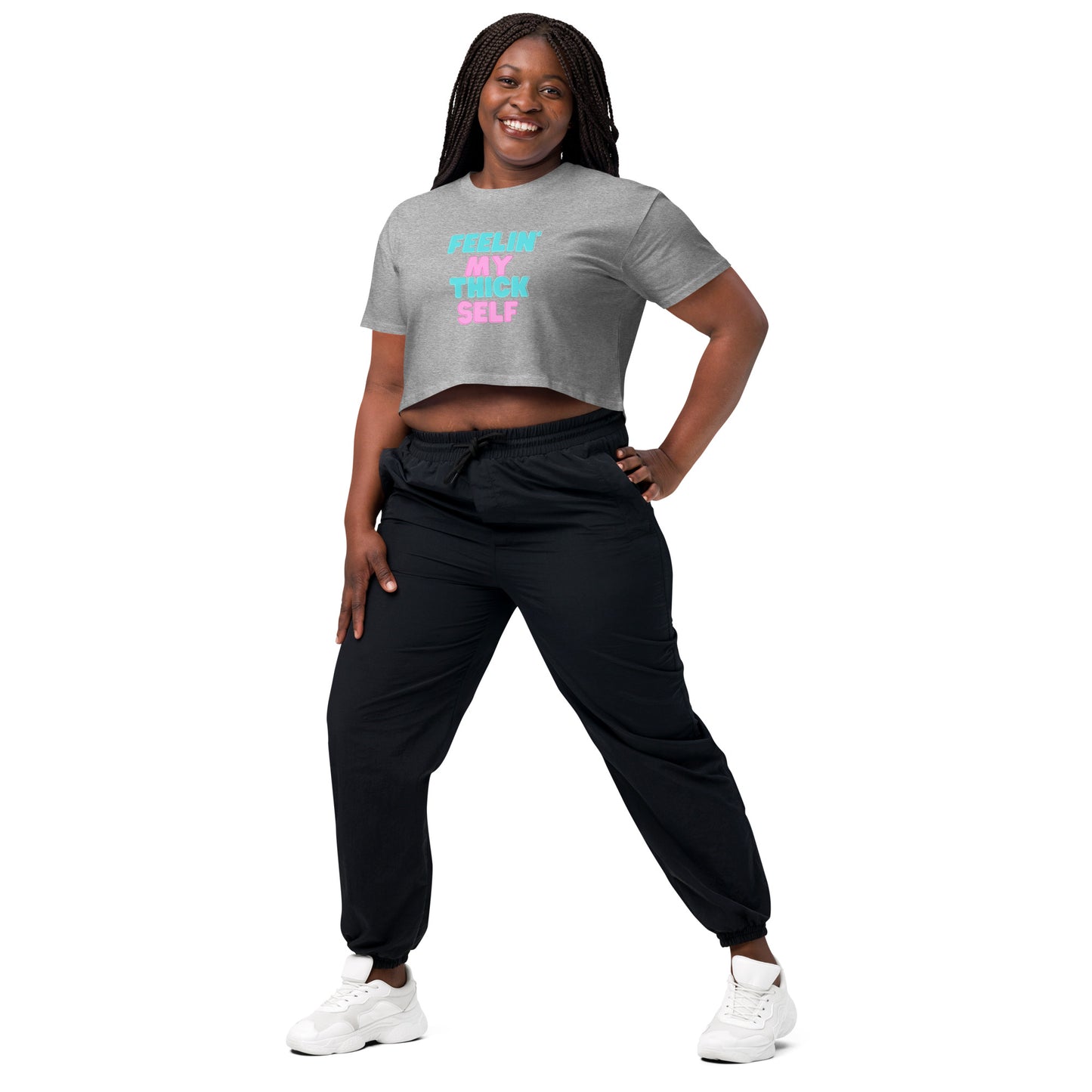Feelin' My Thick Self Women’s crop top