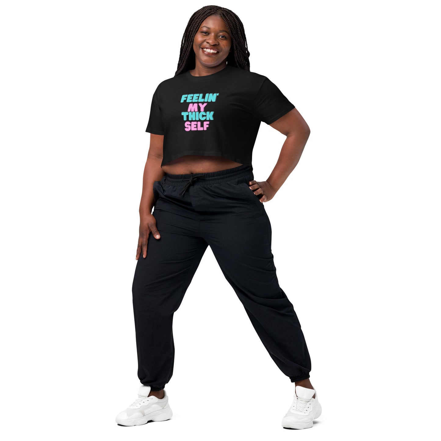 Feelin' My Thick Self Women’s crop top