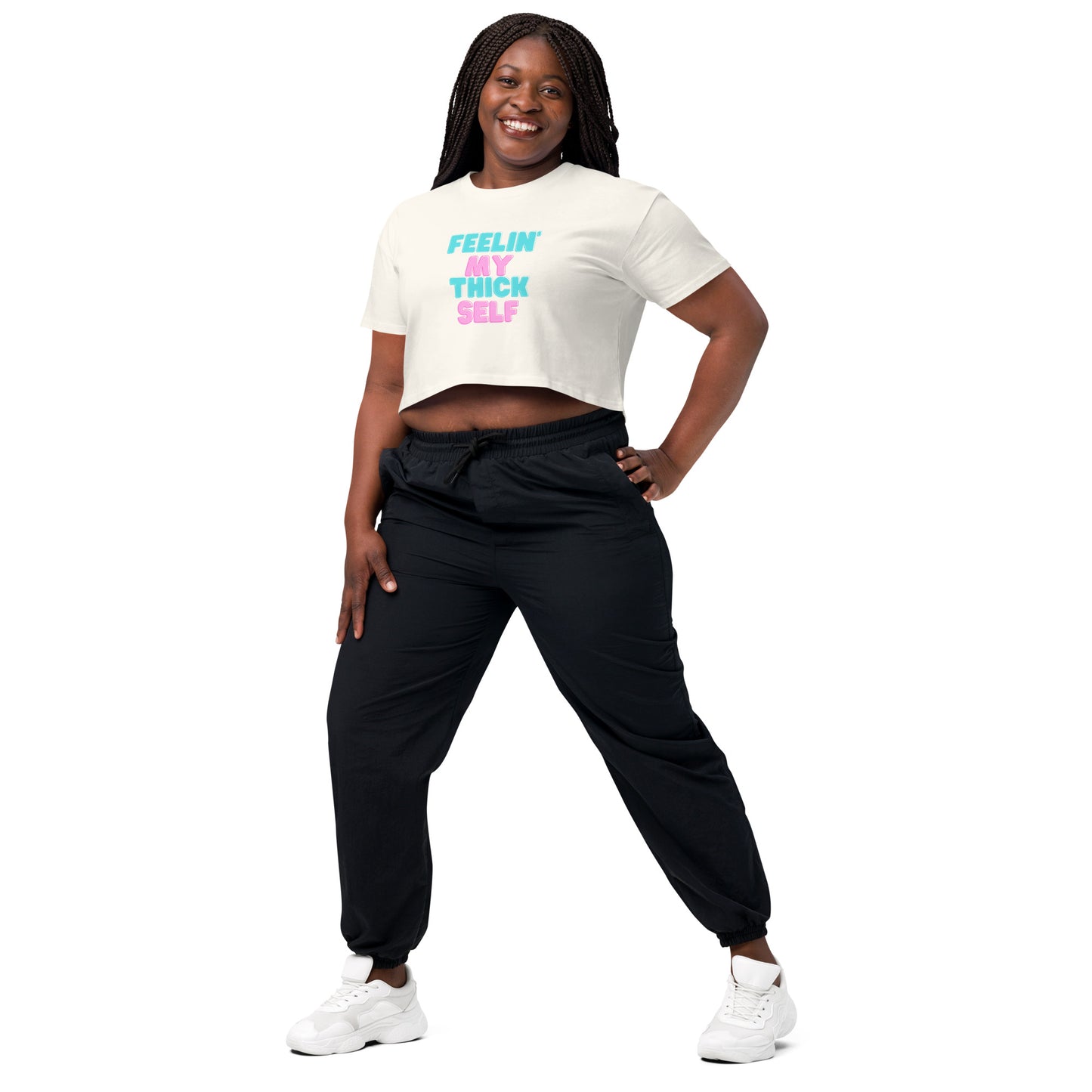 Feelin' My Thick Self Women’s crop top