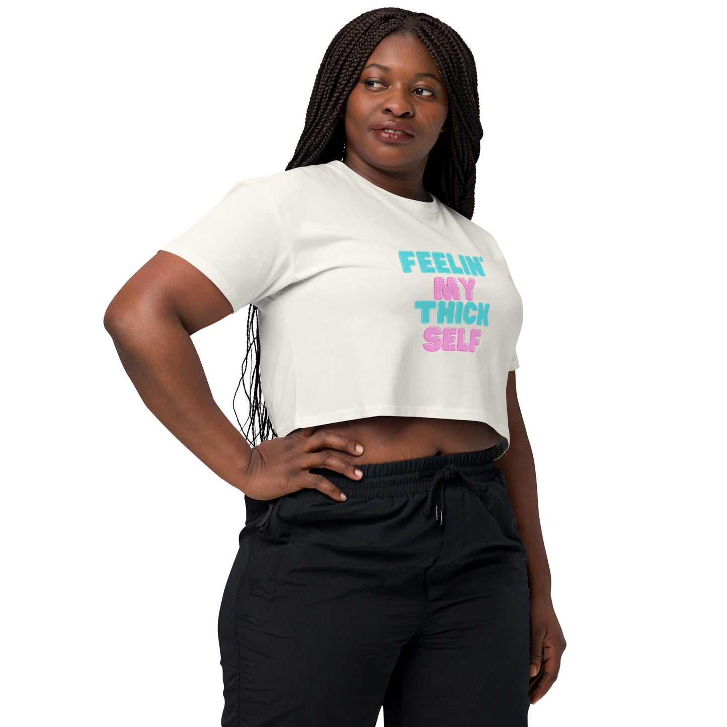Feelin' My Thick Self Women’s crop top
