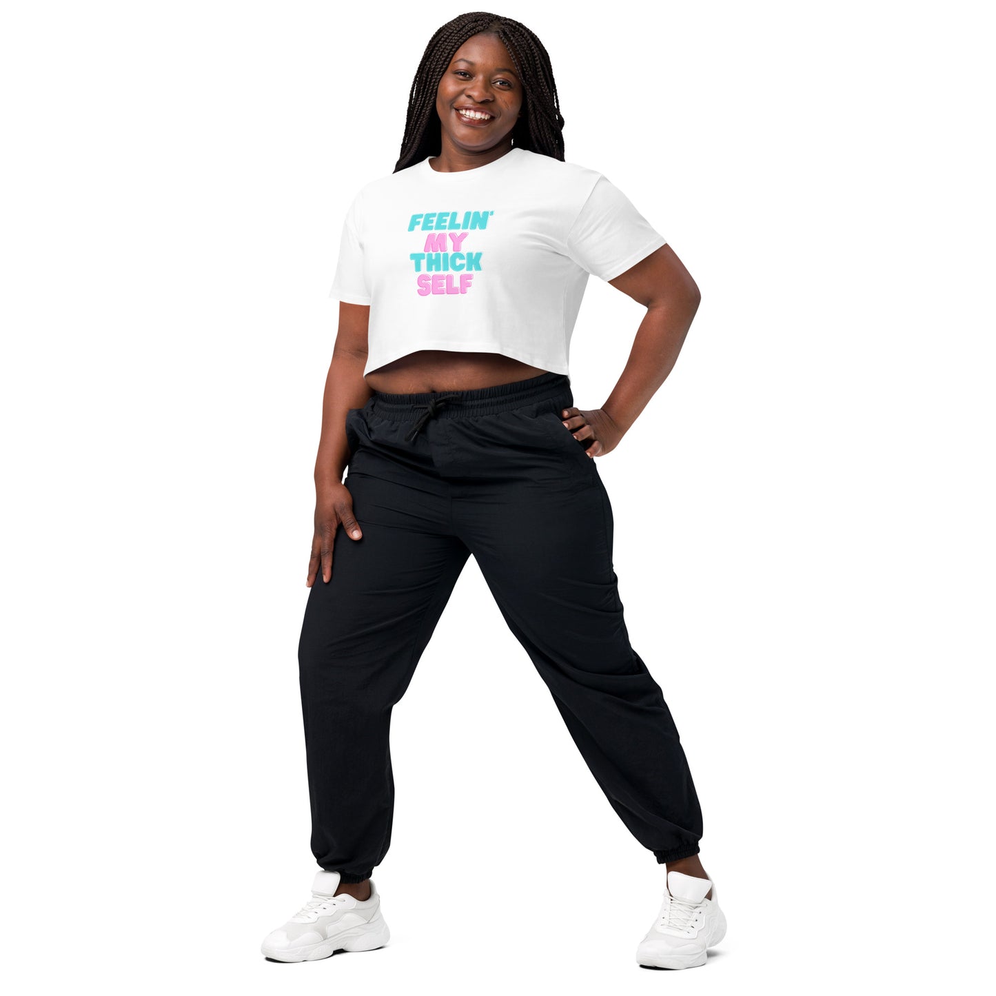 Feelin' My Thick Self Women’s crop top