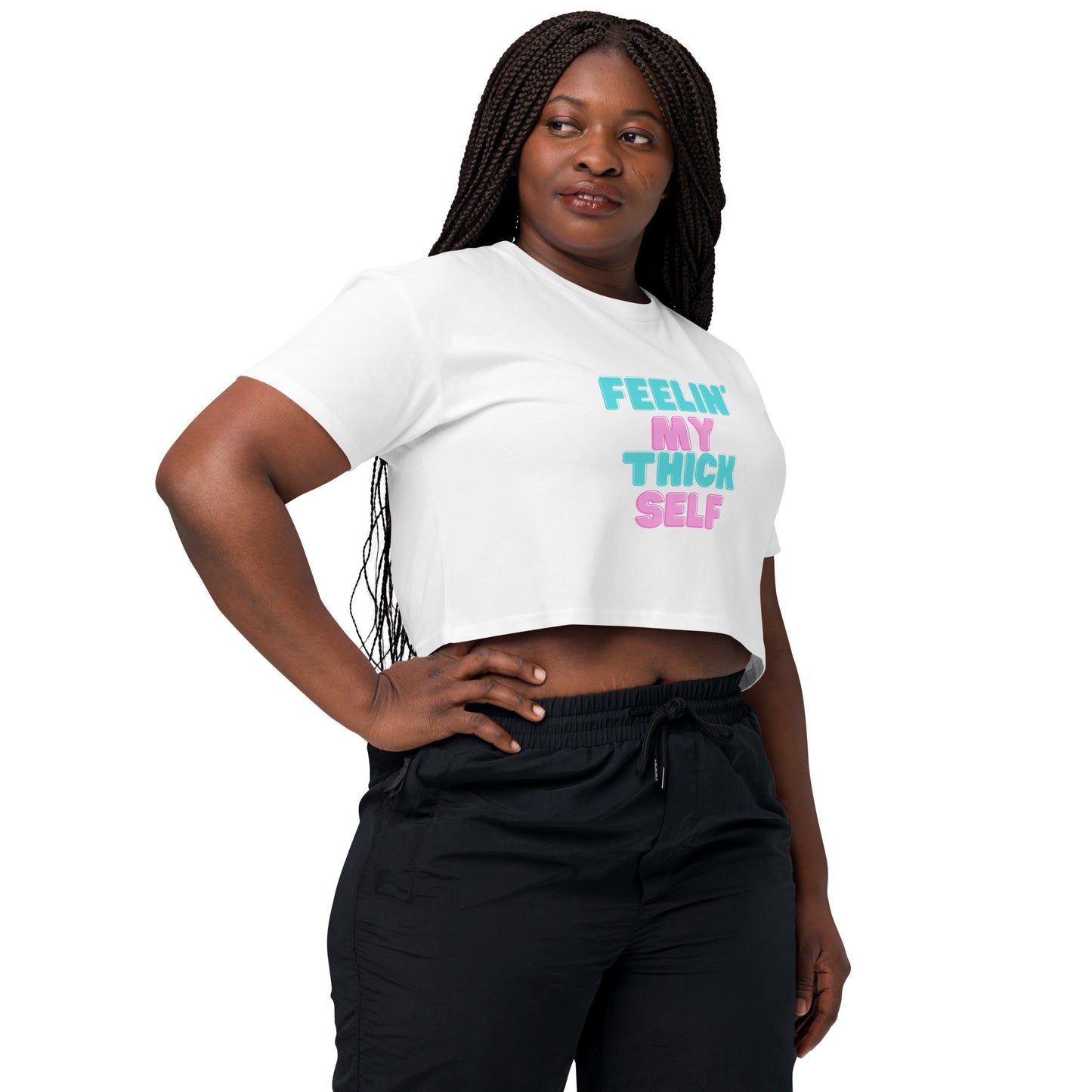 Feelin' My Thick Self Women’s crop top