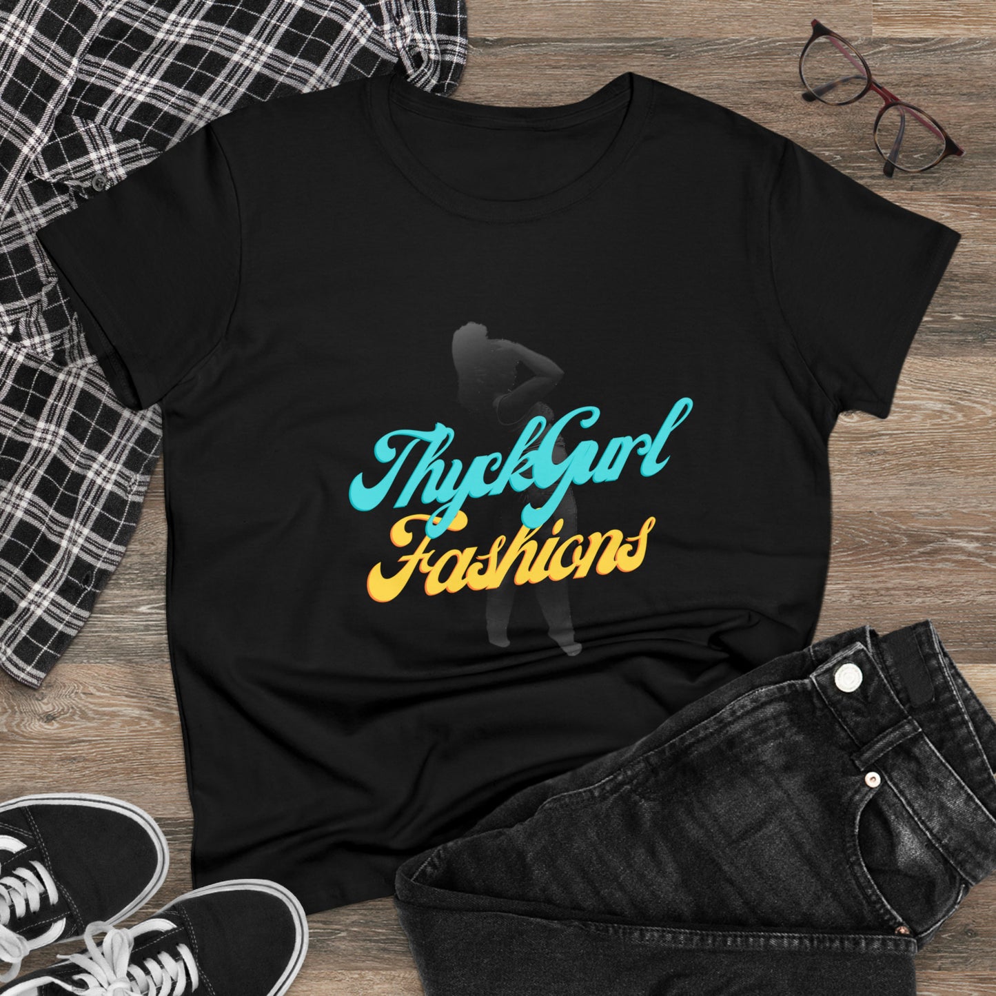 ThyckGurl Fashions Women's Midweight Cotton Tee