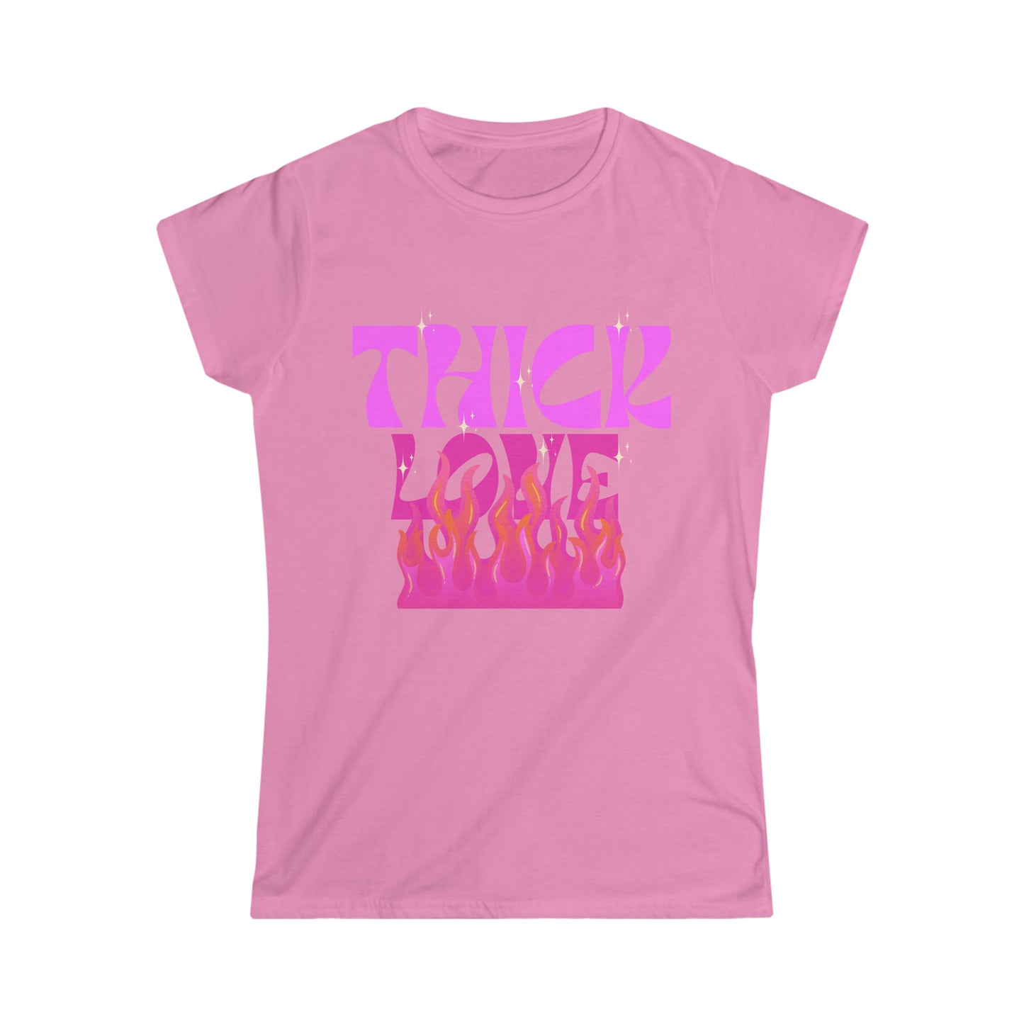 Thick Love (flames)Women's Softstyle Tee