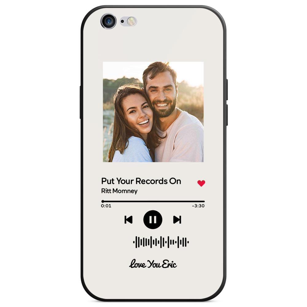 Custom Scannable Music Code Glass iPhone Cases with Picture